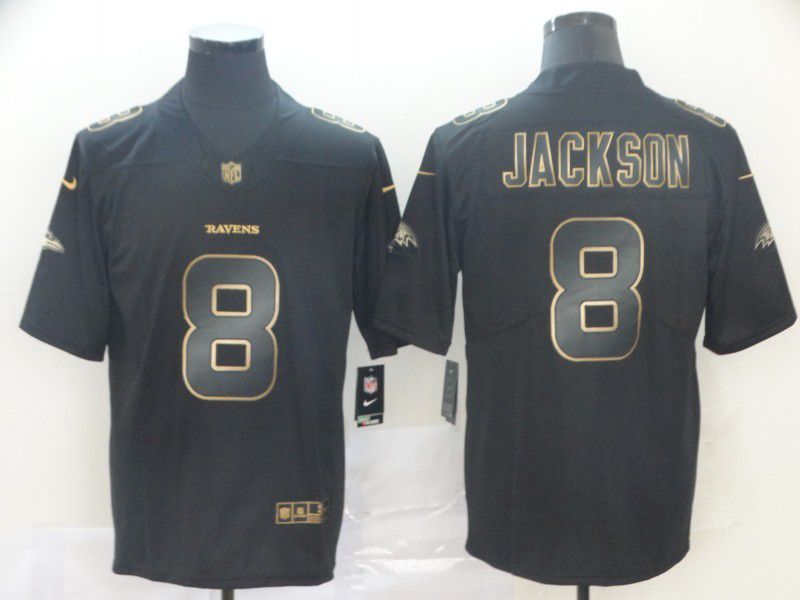 Men Baltimore Ravens #8 Jackson Nike Vapor Limited Black Golden NFL Jerseys->philadelphia eagles->NFL Jersey
